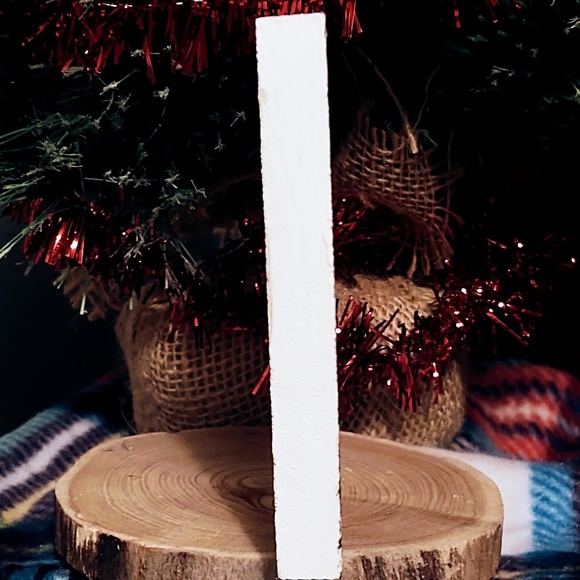 Hand Crafted Christmas Quotes Black & White Retro Mini Wood Sign/Tiered Tray - Picture 2 of 4